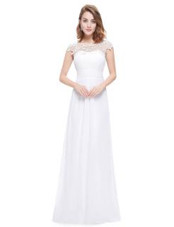 Bílé krajkové šaty Velikost: L (US 10)