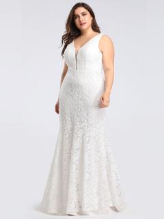 Bílé šaty z krajky Velikost: 3XL (US 16)