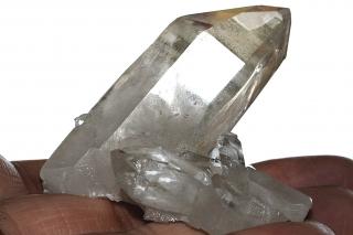 Křišťál - 6,8 cm kvalitní průhledné krystaly s hlavní špicí.  Výběrová křišťálová drůza. Brazílie. 60 g