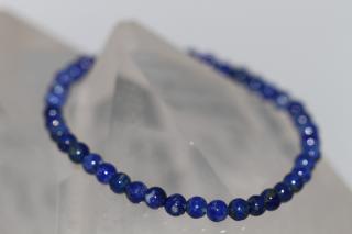 Lapis lazuli NÁRAMEK kuličky 0,5 cm ve šperkové kvalitě  Lazurit jemně broušené kuličky na kvalitní vícevláknité gumičce. Afghánistán