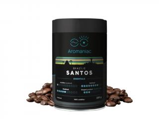 Aromaniac Čerstvě Pražená Káva Brazílie Santos zrnková dóza 250 g