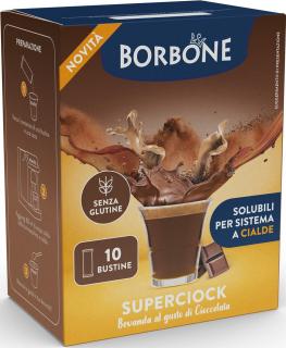 Caffe Borbone SUPERCIOCK Rozpustný Mléčný Čokoládový Nápoj 10ks 140g