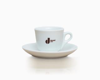 Danesi Caffé bílý porcelánový šálek s podšálkem pro Ristretto 90 ml
