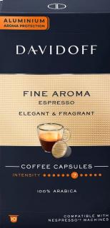 Davidoff Fine Aroma hliníkové kapsle do Nespresso 10 ks