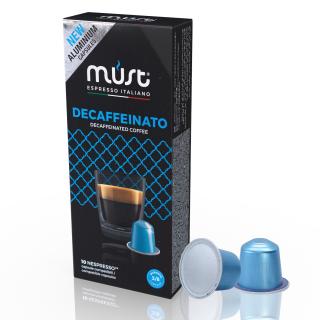 Hliníkové Kapsle Must Deca - Bezkofeinová káva do Nespresso® 10 kusů