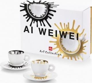 Illy Ai Wej-wej porcelánové cappuccino šálky s podšálky 2 x 160 ml