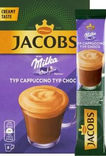 Jacobs Cappuccino s příchutí Milka čokolády 8 x 15,8g