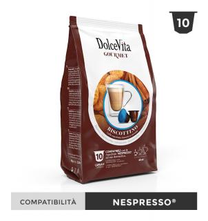 Kapsle Italfoods Dolce Vita Biscottino kávový nápoj s příchutí sušenek a skořice do Nespresso 10 kusů