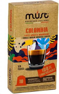 Kapsle Must Colombia kompostovatelné do Nespresso® 10 kusů