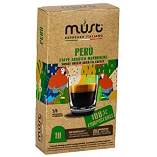 Kapsle Must Peru kompostovatelné do Nespresso® 10 kusů