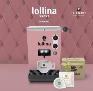 Kávovar Lollo Caffe na E.S.E. PODy LOLLINA Rosapop růžový + 40 E.S.E. Podů