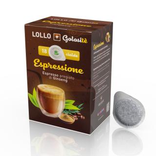 Kávové E.S.E. pody Lollo Café Ginseng Espressione ženšenové espresso 18ks