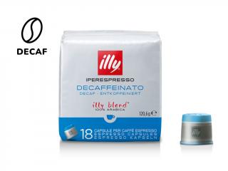 Kávové kapsle Illy IperEspresso Decaffeinated bezkofeinová káva 18 kusů