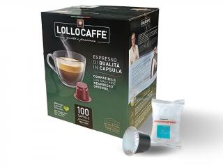 Kávové kapsle Lollo caffé Deca Espresso bezkofeinové do NESPRESSO® 100 kusů