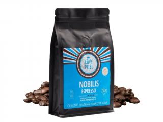 Kávy Pitel NOBILIS Espresso Čerstvě pražená zrnková káva 250g