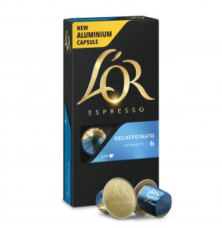 L´OR Espresso Decaffeinato bezkofeinové Intenzita 6 - 10 hliníkových kapslí kompatibilních s kávovary Nespresso®*
