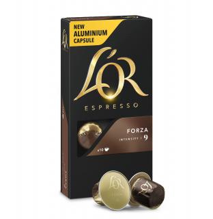L´OR Espresso Forza Intenzita 9 - 10 hliníkových kapslí kompatibilních s  kávovary Nespresso®*