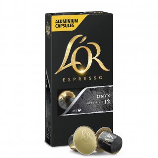 L´OR Espresso Onyx Intenzita 12 - 10 hliníkových kapslí kompatibilních s kávovary Nespresso®*