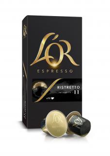 L´OR Espresso Ristretto Intenzita 11 - 10 hliníkových kapslí kompatibilních s kávovary Nespresso®*
