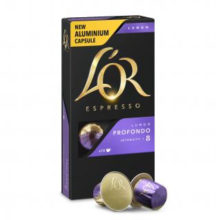 L´OR Lungo Profondo Intenzita 8 - 10 hliníkových kapslí kompatibilních s kávovary Nespresso®*