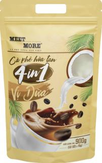 Meet More 4in1 instantní ochucená kokosová káva 900 g