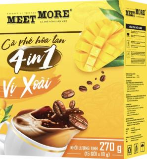 Meet More 4in1 instantní ochucená mango káva 270 g