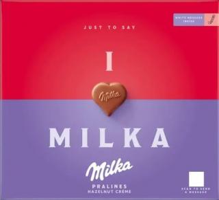 Milka I Love Milka Hazelnut bonboniéra, lískooříšková náplň 110 g