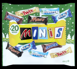 MINIS-Snickers,Mars,Twix, Bounty,Milky way 400 g