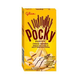 Pšeničné Pocky čokoláda a banán GLICO 42g