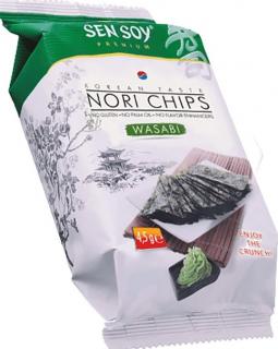Sen Soy Korejské Řasy Nori Chips Wasabi 4,5 g
