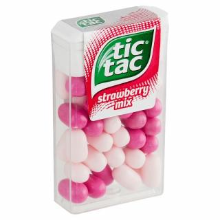 Tic Tac Strawberry Mix bonbóny s jahodovou příchutí 18g