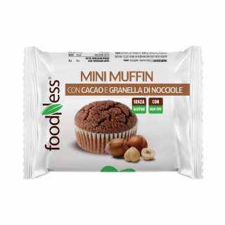 Zdravá Výživa FoodNess Čokoládový Mini Muffin s Lískovými Ořechy Cacao E Granella Di Nocciole 27g