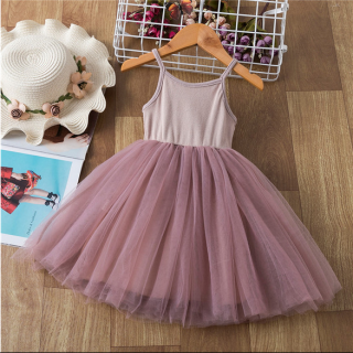 Dívčí letní šaty s krásnou tylovou sukní Barva: Růžová, Věk dítěte: 2 roky