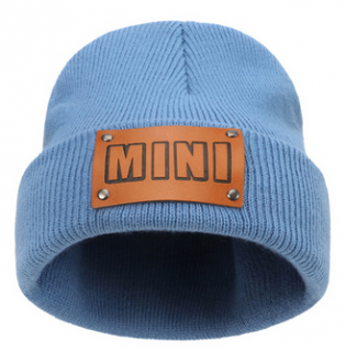 Pletená čepice pro mamku a mini Barva: Světle modrá, Obvod hlavy: Miminko 30-45cm