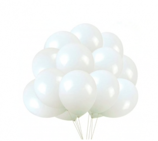 Průhledné krabice s písmeny na balonky na mimi párty Počet barva velikost: 10 ks bílé, 25 cm