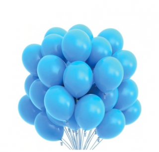 Průhledné krabice s písmeny na balonky na mimi párty Počet barva velikost: 10 ks modré, 25 cm