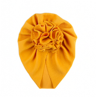 Stylový   turban  s mašlí pro holčičky Barva: Hořčicově žlutá