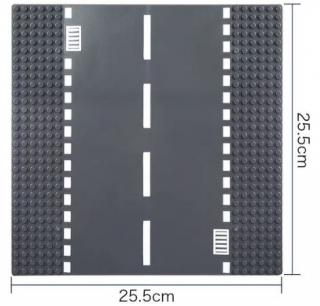 Základní podložka 25 x 25 cm pro stavebnice typu lego Barva: silnice