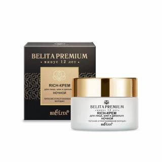 Belita-Vitex Belita Premium - Bohatý noční krém na obličej, krk a dekolt  Vyživující a vyhlazující vrásky . , 50 ml