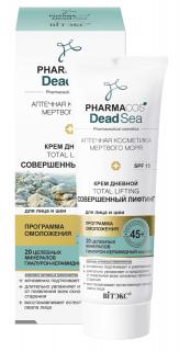 Belita-Vitex PharmaCos Dead sea Denní krém 45+ dokonalý lifting pro obličej a krk SPF 15, 50 ml
