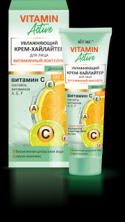 Belita-Vitex Vitamin Active – Denní pleťový hydratační krém - zvýrazňovač „Vitamin koktejl“ SPF 15., 40 ml