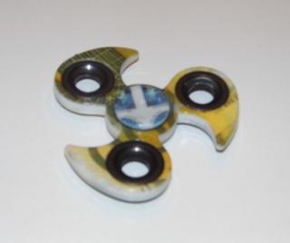 Fidget Spinner - žlutý se vzorem