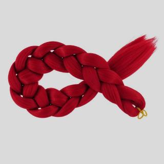Kanekalon vlasový příčesek - červený