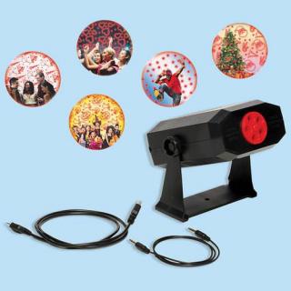 Laser párty projektor s reproduktorem na mobil
