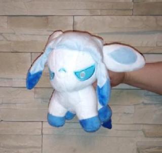 Plyšová hračka pokémon Glaceon - bílý/modrý