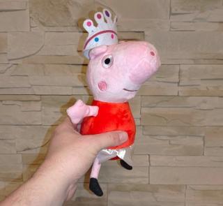 Plyšová hračka prasátko Peppa Pig s korunkou