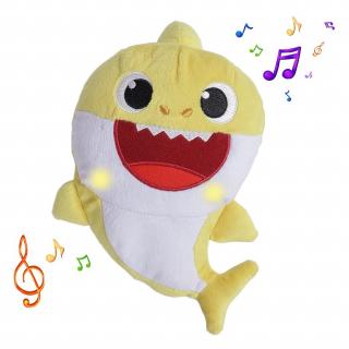 Plyšová hračka žralok Baby Shark se zvukem - žlutý