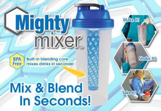 Shaker na koktejly Mighty Mixer - modrý