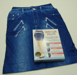 Zeštíhlující sukně Trim Slim Skirt Jeans - modrá