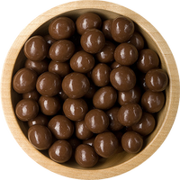 Lísková jádra v mléčné čokoládě 100g ZIP (Pražená jádra lískových ořechů obalovaná v mléčné čokoládě 100g)